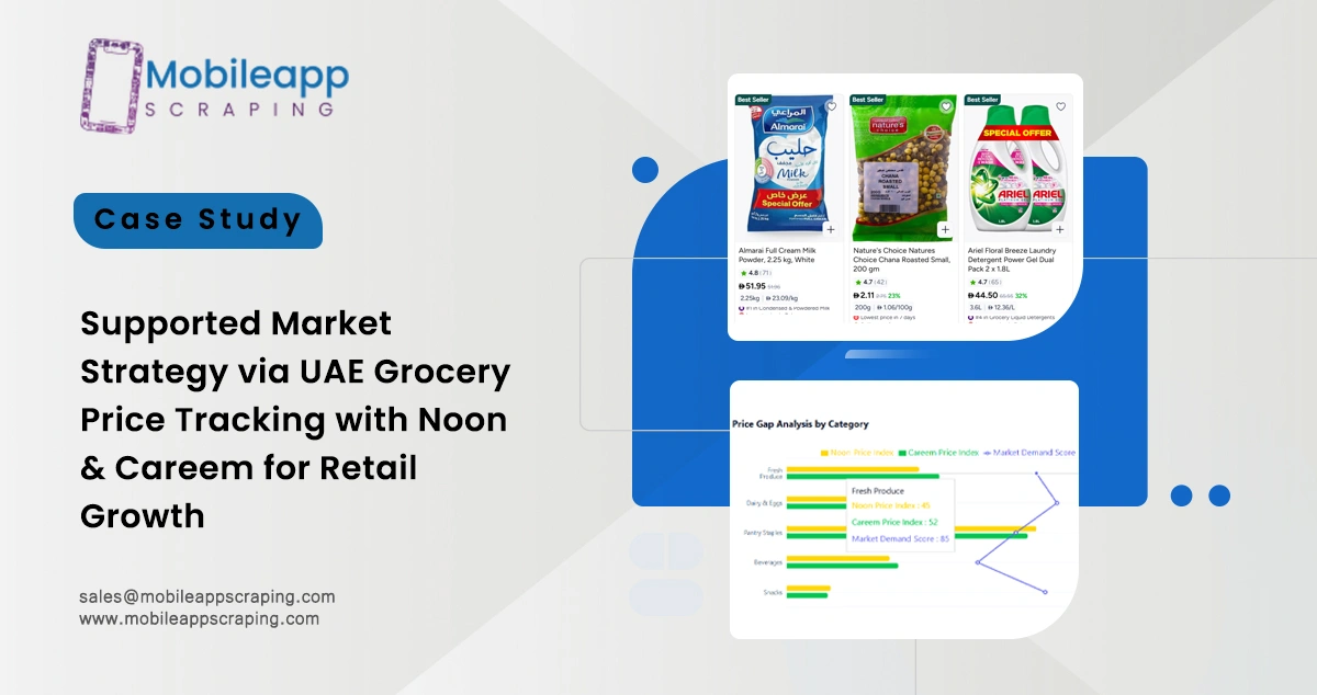 Supported Market Strategy via UAE Grocery Price Tracking with Noon & Careem for Retail Growth